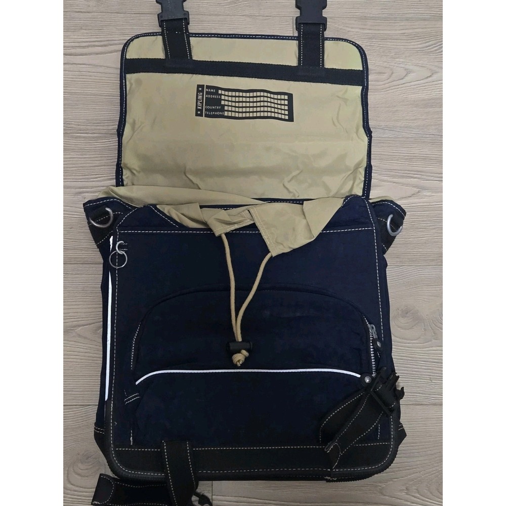 Kipling Bag Laptop Luggage Dual‎ Buckles Lock Plastic Insert Handle Blue Case - Picture 8 of 13